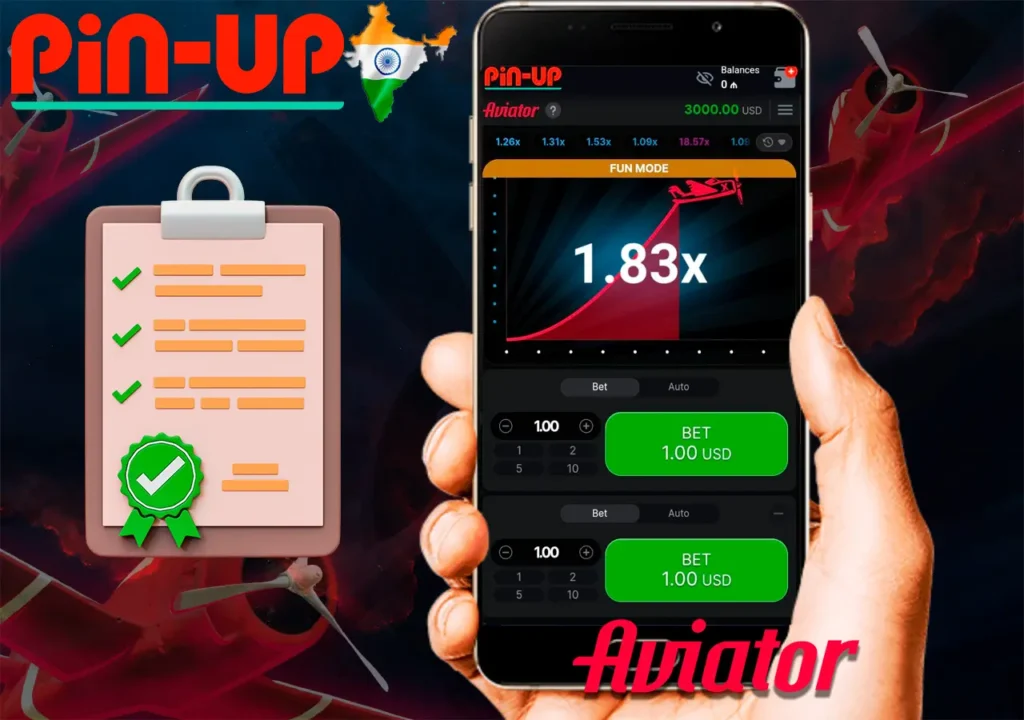 Pin-up Aviator crash slot with a big bonus to get you started